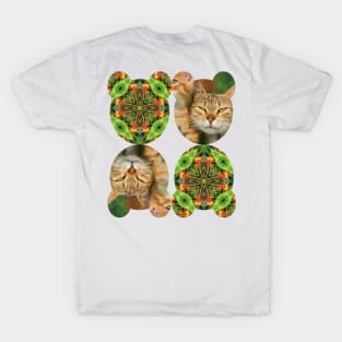 Canna flower patterns that resemble cat eyes. T-Shirt